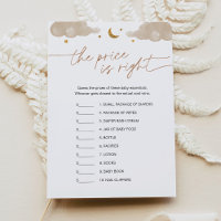 Adivinen el juego de Baby Shower Price Twinkle Sta