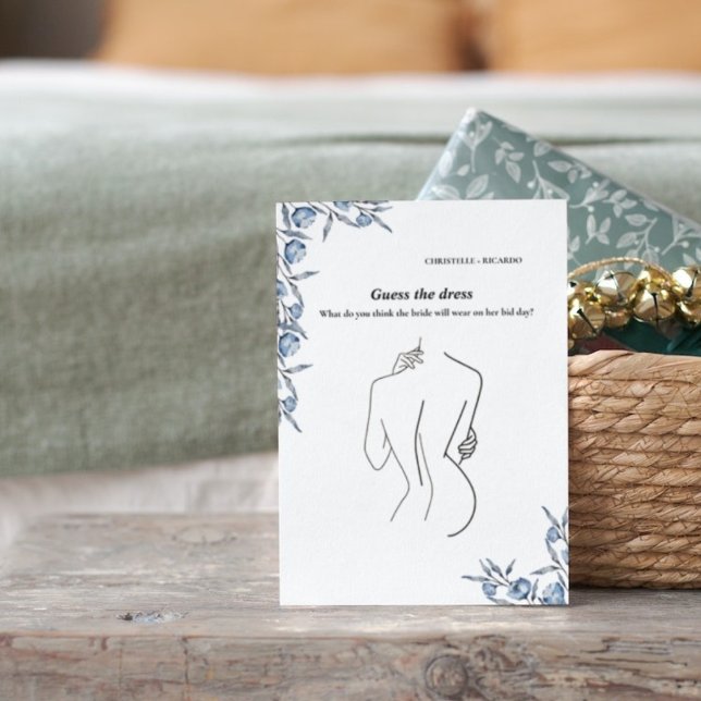 Invitación Adivinen el juego de la ducha de novia vestido de  (Subido por el creador)
