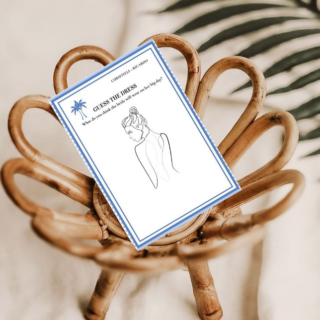 Invitación Adivinen el juego de la ducha de novia vestido de  (Subido por el creador)