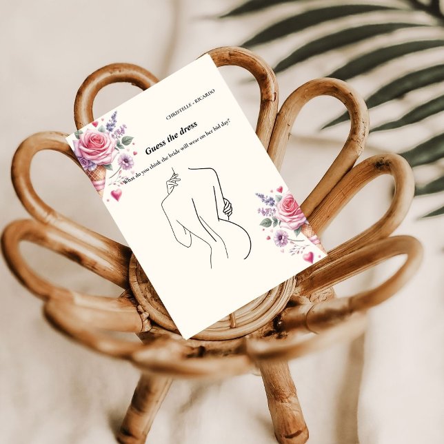 Invitación Adivinen el juego de la ducha de novia vestido de  (Subido por el creador)