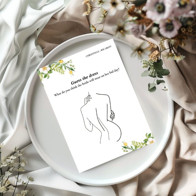 Invitación Adivinen el juego de la ducha de novia vestido de  (Subido por el creador)