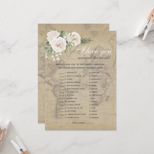 Invitación Adivinen el tema del viaje de idiomas Ducha de nov (Anverso/Reverso In Situ)