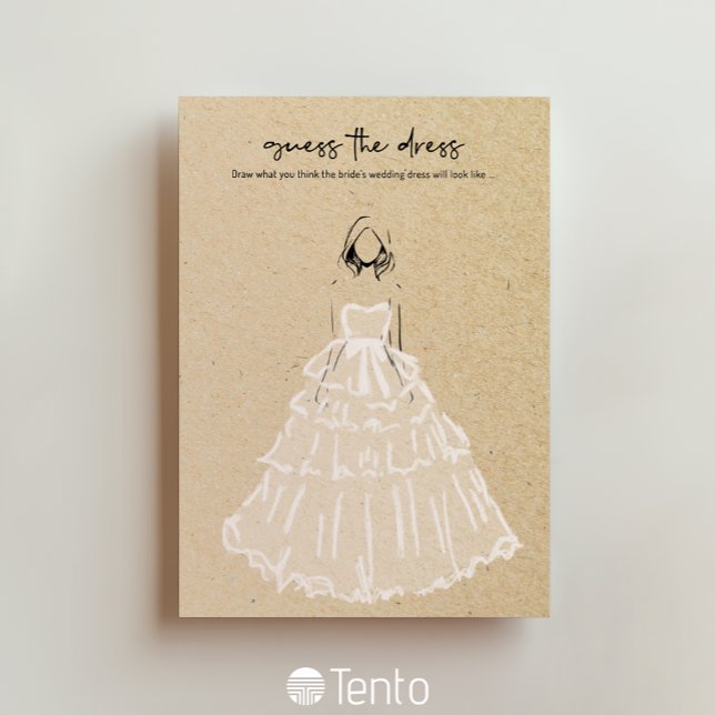 Invitación Adivinen El Vestido - Juego De Ducha Bridal (Subido por el creador)