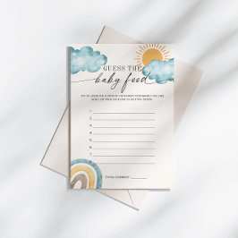 Invitación Adivinen La Comida Del Bebé | Juego de Baby Shower