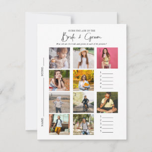 Invitación Adivinen La Edad Juego de ducha de novia fotográ