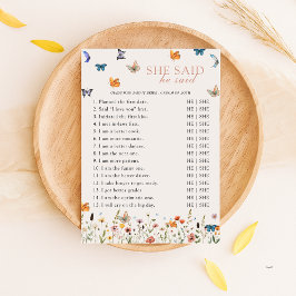 Invitación Adivinen Quién Lo Dijo Boho Butterfly Brily Shower