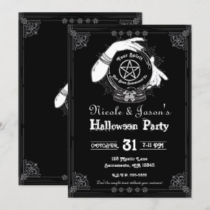 Invitación Adivino de la fortuna mística Fiesta de Halloween 