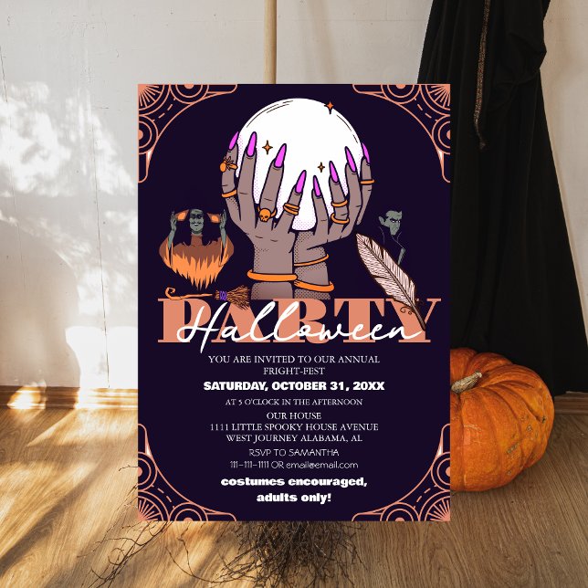 Invitación Adivino de la fortuna mística Fiesta de Halloween  (Subido por el creador)