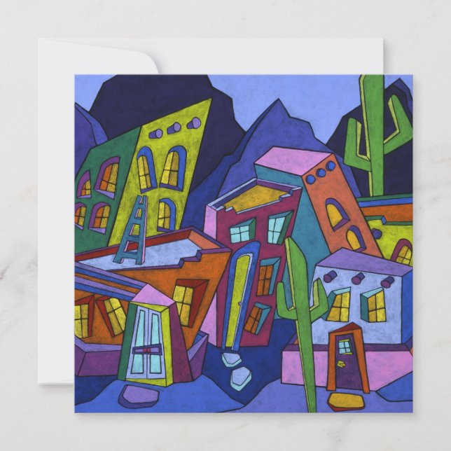 Invitación Adobe Noche ( cuadrado) (Anverso)