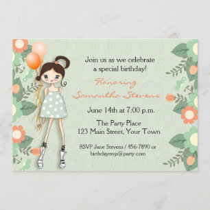 Invitación Adolescente de moda, cumpleaños