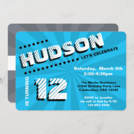 Invitación Adolescente/Tween Graffiti Wall Birthday Boy Fiest