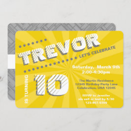 Invitación Adolescente/Tween Graffiti Wall Birthday Boy Fiest