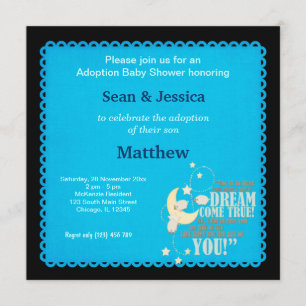Invitación Adopción de Baby Shower Boy