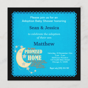 Invitación Adopción de Baby Shower Boy