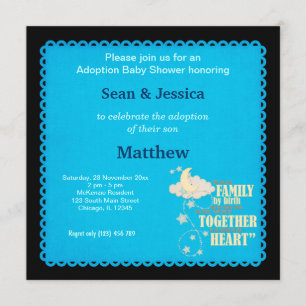 Invitación Adopción de Baby Shower Boy