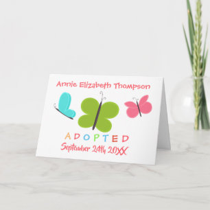 Invitación Adopción de mariposa adoptada - Nombre personaliza