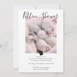 Invitación Adopción personalizada de gatos gatitos con duchas