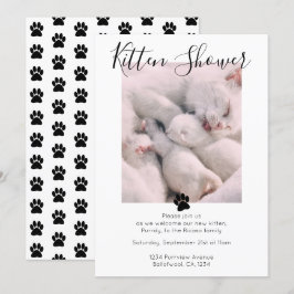 Invitación Adopción personalizada de gatos gatitos con duchas