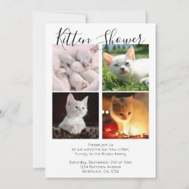 Invitación Adopción personalizada de gatos gatitos con duchas