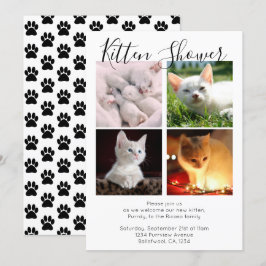 Invitación Adopción personalizada de gatos gatitos con duchas