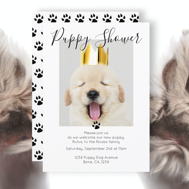 Invitación Adopción personalizada de perro con ducha de pipa (Subido por el creador)