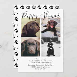 Invitación Adopción personalizada de perro con ducha de pipa