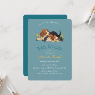 Invitación Adorable a Baby Shower Perro