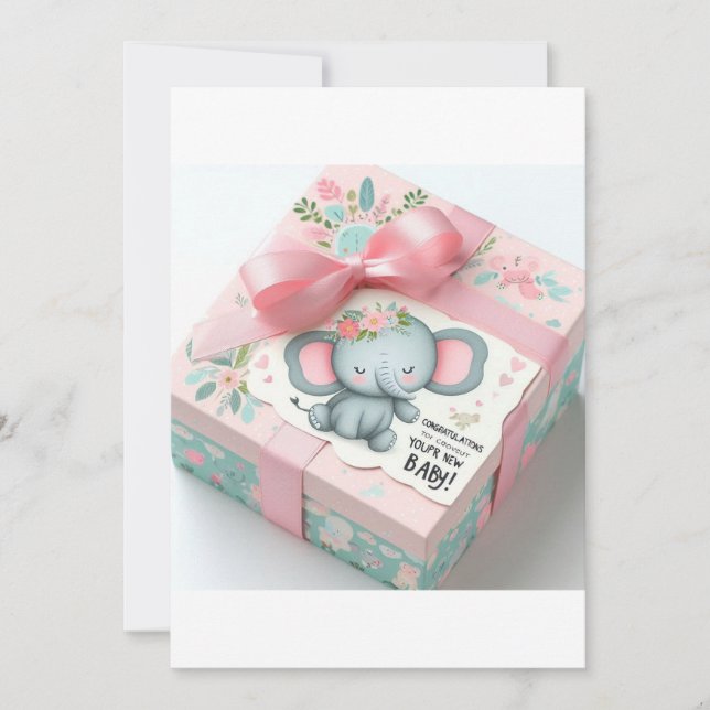 Invitación Adorable Baby Shower Gift Set - New born Essential (Anverso)