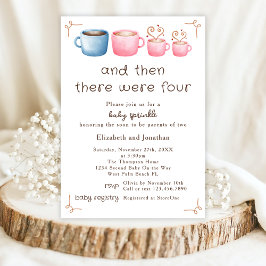 Invitación Adorable Celebración de Cumpleaños Temática de Caf