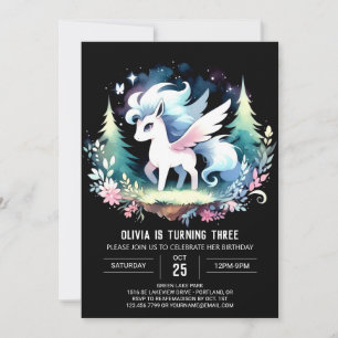 Invitación Adorable cumpleaños del caballo forestal