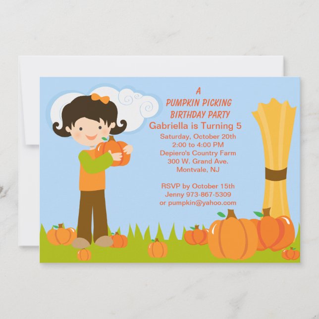 Invitación adorable de la fiesta de cumpleaños de (Anverso)