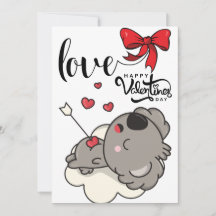 Adorable diseño cupido El día de San Valentín Koal