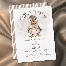 Invitación Adorable Duckling Waddle It Be Baby Shower