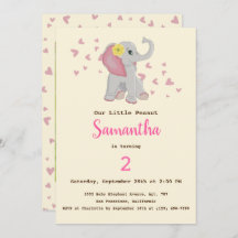 Adorable elefante pequeño y dulce, rosa y gris cum