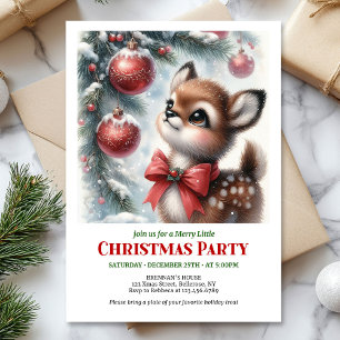 Invitación Adorable escena de invierno sereno en bosque nevad