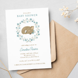 Invitación Adorable Fawn Baby Shower