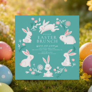 Invitación Adorable Fiesta Bunny Pascua