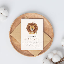 Invitación Adorable Fluffy Lion Birday