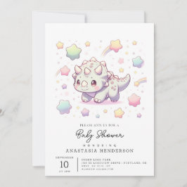 Invitación Adorable Fun Dinosaur Baby Shower