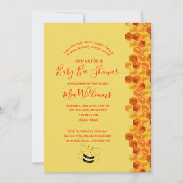 Invitación Adorable Honey Bee Tema Baby Shower