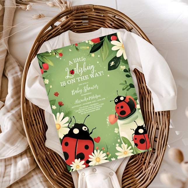 Invitación Adorable Little Ladybug Chica Baby Shower (Subido por el creador)
