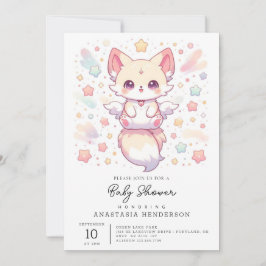 Invitación Adorable Modern Fox Baby Shower