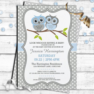 Invitación Adorable Owls Baby Shower