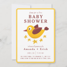 Invitación adorable para baby shower