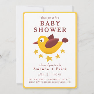 Invitación adorable para baby shower