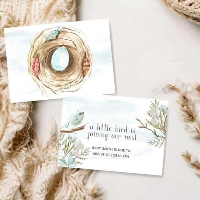Invitación Adorable Para El Embarazo De Pájaro (Subido por el creador)