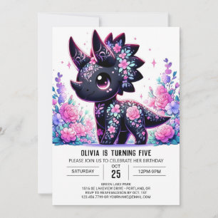 Invitación Adorable Pastel Dinosaur Nacimiento Digital