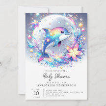 Adorable Pastel Dolphin Baby Shower