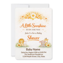 Invitación Adorable Safari de Sol con Daciana de A