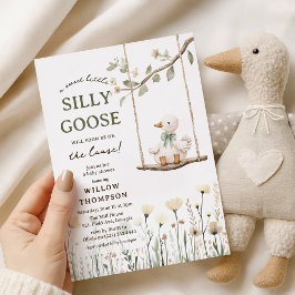 Invitación Adorable Silly Goose Baby Shower